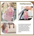 Dongzhu Labubu Doll Plush Toy Keychain – Trending Cute Cartoon Character | Soft Stuffed Kawaii Anime Labubu Figure for Kids | Decorative Baby Doll | Gift for Girls Boys | Bed Shelf Decoration | Birthday Gift Idea Original Doll.. 