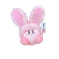 8Cm Sanrioed Anime Cartoon Plushie Star Kirby Cos White Rabbit Pink Rabbit Dress Up Cute Doll Into Rabbit Costume Pendant Kirby. 