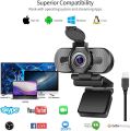 Dericam Webcam with Microphone, 1080P Webcam, Desktop Laptop Computer USB Web Camera with Privacy Cover and Tripod, Plug and Play for Video Streaming, Conference,Gaming, Online Classes (with Tripod). 