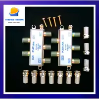 2 Pcs 4 Way Cable Splitter 5-890Mhz