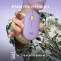 Logitech M350 Pebble Wireless Bluetooth Mouse - Silent-Levander. 