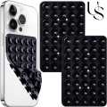 US Dealz Silicone Suction Cup Phone Mount Single Sided, Silicone Suction Phone Case Stand, Hands Free Mirror Shower Phone Holder for Selfies and Videos. 