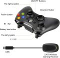 Xbox 360 Wireless Controller, 2.4GHz Dual Vibration Xbox 360 Game Controller with Receiver Remote Gamepad Joypad for Xbox 360 Slim PS3 and PC Windows 7/8/10 -No Audio Jack. 