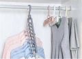 5PCS-Pack - Super Magic Changeable Clothes Pluto Space Saving Saver Wonder Closet Organizer 9 Holes Holder Cloths and Pants Plastic Hanger. 