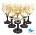 Imperial Goblet Black Base 6 Pcs Set 240 ML | Beautiful Glass set 6 Pcs. 
