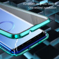 Biruiqu For Samsung Galaxy S9 S9 Plus Magnetic Absorption Case Metal Frame Shockproof Double Sided Tempered Glass Magnetic Case Cover. 