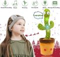 Dancing Cactus Toy Rechargeable with Music, Singing, Talking, Dancing, Lightning, Wriggle features- Funny talk back toy For Kids Home Decorative and Children Playing Birthday Gift toy for kidsomega. 