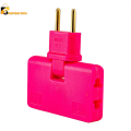 Universal Rotating Wall Socket - 3 In 1 Extension Power Adapter - Round/Flat Pin To Round Pin Plug Converter- EU Standard 180 Degree Rotatable Plug. 