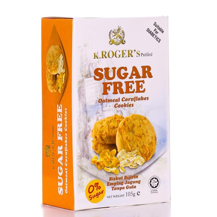 K.ROGER’S SUGAR FREE OATMEAL CORNFLAKES COOKIES – 105GM