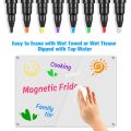 Magnetic Magnetic markers Easy to clean Liquid 8 vibrant colors Chalk markers 1mm fine tip Pack of 8 Wet erase markers for Home. 