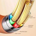 180° Rotation 120W Type C Fast Charging Cable with Light Indicator, Zinc Alloy and Liquid Silicon Elbow Design for Xiaomi Samsung OPPO VIVO. 