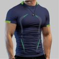 5XL Multicolor Quick Dry Short Sleeve Sport T Shirt Men Running Fitness Shirt Training Exercise Clothes Gym Sport Shirt Tops. 