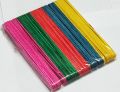 (Pack of 1) Large Multi Ice Cream Stick (wooden) for Art Work-Multicolored, Yellow, Red, Blue, Pink, , Green color. 