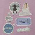 50/25pcs ARIANA GRANDE sticker pack aesthetic all albums mixed rings ideal for skateboards laptop vinyl tracks phone case etc. 