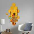 High Quality Big Imported Acrylic Hexagon wall decor Mirrors 3D wall mirrors 6x6 inches per hexagon. 