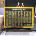 Umrah Saving Box - Premium Acrylic Money Collection Box for Hajj & Umrah - 210,000 Target Goal - Islamic Gift Idea - Black and Gold Design - Umrah Box. 