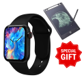 Smart Watch New Series 8 Waterproof 1.75 inch Display Support Mobile Notification Bluetooth Calling Fitness Tracker BP Monitor & Step Counter With Free LCD Writing Tablet. 