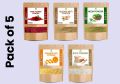 Pack of 5 Orange Peel Powder + Neem Leaves Fine Powder + Rose Powder +Multani Mitti + Rice Powder. 