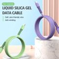 /.5/2M 1PC Fast Charging Data Line 3A Type C Data Wire Quick Charge Fast Charging Cable USB-C Charger Wire Data Cord Liquid Silicone Cable. 