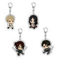 Anime Levi Ackerman Eren Jaeger Keychain Cosplay Pendant Key Chain Key Ring Men Women  Gifts. 
