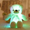 30cm Creative Light Up LED Teddy Bear Stuffed Animals Plush Toy Colorful Glowing Christmas Gift For Kids Pillow. 