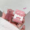 Lip&Cheek Two Use Cute Bear Keychain Lip Mud Matte Velvet Blush Lipstick Waterproof Long Lasting Non-Stick Cup Lip Gloss. 