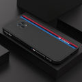Redmi Note 9T Fashion Racing Car Logo M Side Design Phone Case Square Edge Pattern Liquid Silicone Casing Full Cover Camera Case. 