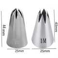 1M and 2D Stainless Steel Piping Nozzles Large Size Stainless Steel Cupcake Pastry Nozzles For Decorating Cake Tools Kitchen Cake Tips. 