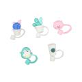 Cartoon Silicone Dust-proof Splash Proof Straw Sealing 6-8mm Straw Plug Plugs Cover Straw Tips Cup Accessories. 