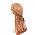 New Men Silky Durag Black Sewing Silky Durags Bandanas Doo-Rags Satin Durag Headwraps Long Tail Wave Cap Headwear Hat Pirate Hat. 