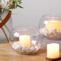 Techmanistan Transparent Decorative Fish Bowl, Fish Bowl Creative Glass Fish Tank Spherical Round Turtle Tank Desktop Decoration, Clear Glass Vase, Plant Vase Pot. 