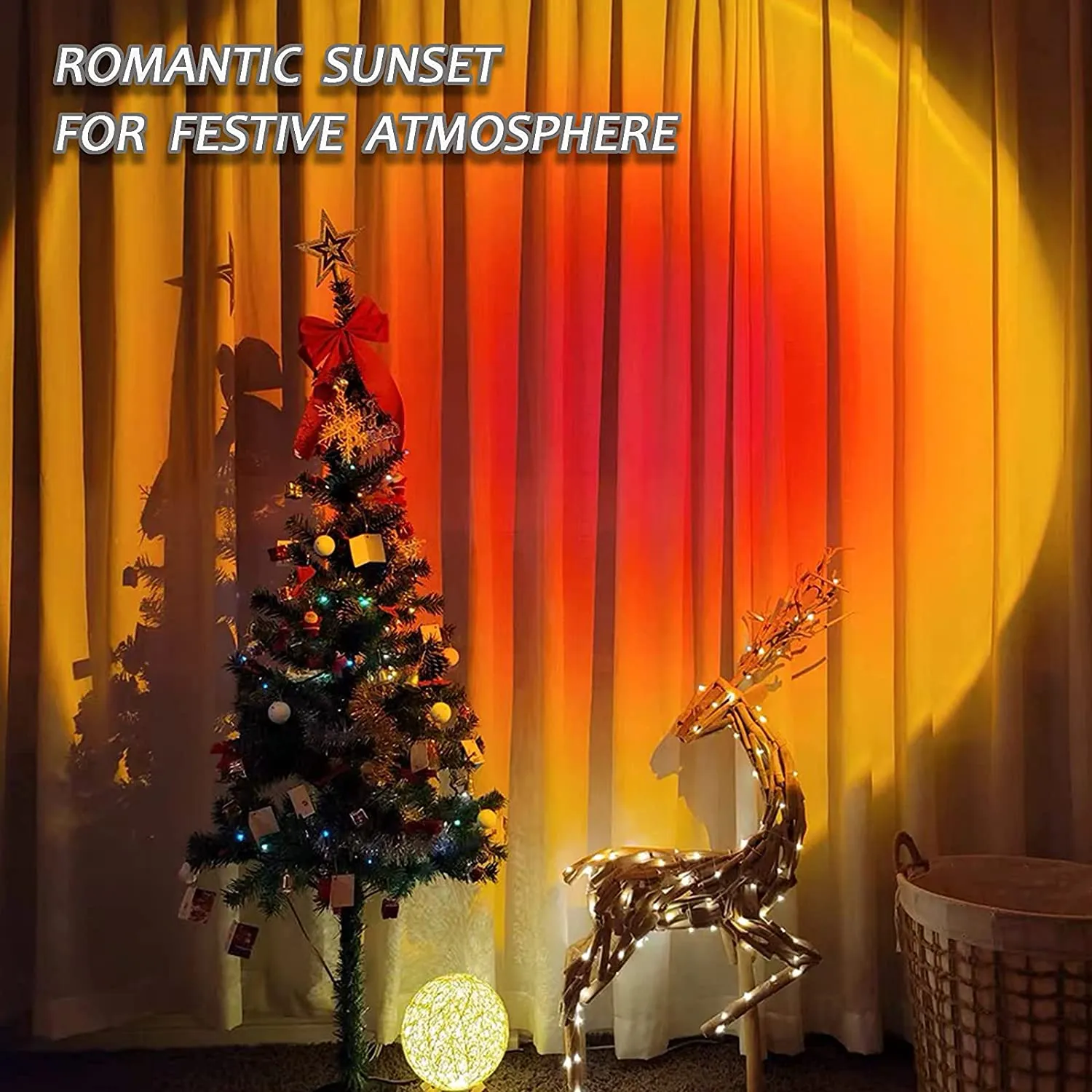  Remote Control RGB Sunset Lamp Projector 16 Colors LED