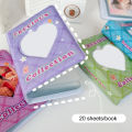 Green Home Photocard Binder Stain Plaid Pattern Photocard Holder. 