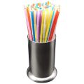 2X Stainless Steel Straw Holder, Counter-Top Straw Dispenser. 