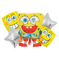 Sponge Bob Set of 5 Pcs Metallic Foil Balloons, SpongeBob Square Pants Birthday Theme Reusable Balloon, Birthday Parties Decoration, Party Supplies, Kids Cartoon Theme Pack, Cartoon Ballons Decor Set, Boy Birthday Ideas, SpongeBob SquarePants, Nickelodeon. 