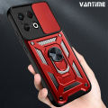 Vantime for Tecno Spark 30 Pro 4G Case Hard Sliding Lens Protect Stand Holder Back Cover. 