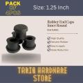 Pack Of 4 Pcs 1.25 Inch Rubber (Boot) End Caps Inner Round High Quality. 
