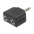Dual 3.5mmCollar Microphonefor Video Recording Universal Collar Mic For Mobile Smart Phone PC Laptop DSLR - 2 Mic With TRRS Cable With TRS 3.5mm 3 Meter cable & Audio Splitter dual microphone for mobile. 