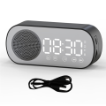 Wireless Bluetooth Speaker Clock Radio Support TF Card Digital Alarm for Home Office White. 