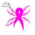 EARLFAMILY 13cm x 6.9cm For Fight Breast Cancer Car Stickers Bumper Decal Air Conditioner Surfboard Vinyl Material Decor. 