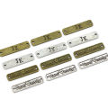 CUANFEN 10Pcs Handmade Metal Tags Rectangle Vintage Label Silver Bronze Sewing Tag for Clothing Jackets Hats Alloy Garment Accessories. 