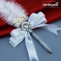 Nikah Pen with White Ostrich Feather Customize for Wedding Accessories. 