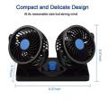 Universal Portable Dashboard Fan 12 Volt DC 2 Speed 360 Dual Head Fan. 