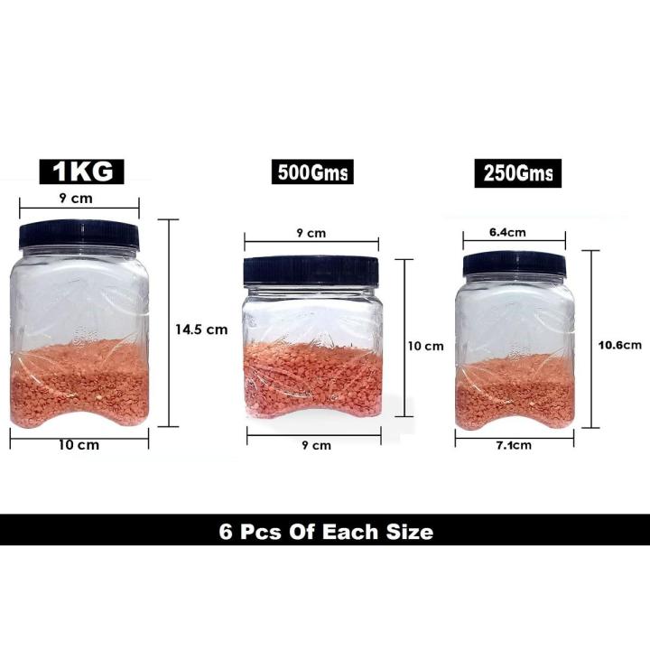 Set%20Of%203%20Sizes%20Plastic%20Jars%20for%20Kitchen%201KG%20/%20500Gms%20/%20250Gms%20CAPACITY%20Plastic%20STORAGE%20JAR%20-%20JARS%20SET%20-%20Masala%20/%20Sugar%20Cheeni%20/%20Daal%20JAR%20-%20RACK%20Storage%20-%20FOOD%20GRADE%20PURE%20PLASTIC%20-%20LEAF%20%20DESIGN%20-%206Pcs%20Of%20Each%20Size%20-%20Image%204