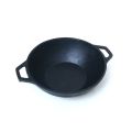 Cast Iron Wok 9 without lid & base", Krucible Kitchen,  non stick karahi small size,  Non Stick Cooking Wok, Black Karahi, Classic Series. 