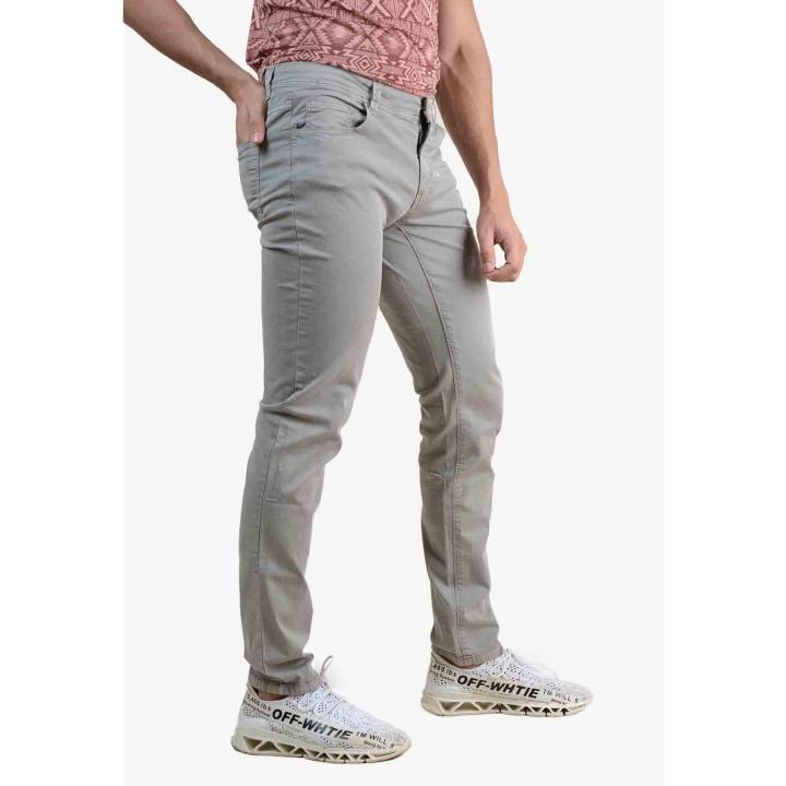 IGNITE Light Grey Basic Stretch Pants for Men