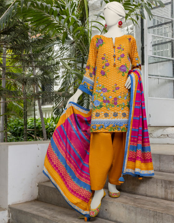 Junaid Jamshed Women  Unstitched 3 Piece-JJLS-S-JPWU-24-041 FB/CROSS STITCH-3