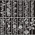 Different Designs Full Sheet Mehndi Stencils Stickers. 