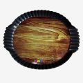 New Round Stylish Tray In wooden Colour For Kitchen & Dining 1 Piece. 