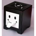 Wooden Smiley Face Tissue Box For Home & Office - Kids Room Fun Box. 